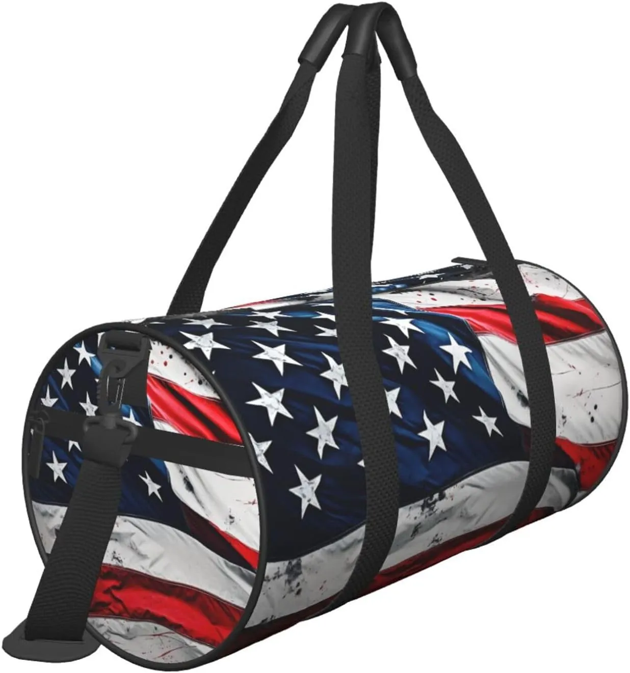 Duffel Bag for Men Women Small Gym Bag US Flag Travel Duffel Bag Waterproof Overnight Bag for Sports Workout