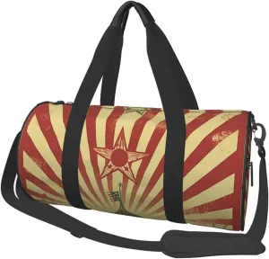 Duffel Bag for Men Women Small Gym Bag Vintage circus background Travel Duffel Bag Waterproof Overnight Bag for Sports Workout