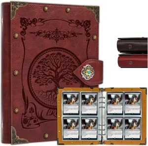 DUROTAN Card Binder 4-Pocket,Premium Trading Card Binder,Double Sided Pocket Collection Binder,Collector Album,Card Holder Holds 240 Cards for MTG,TCG,Yugioh,Game Cards
