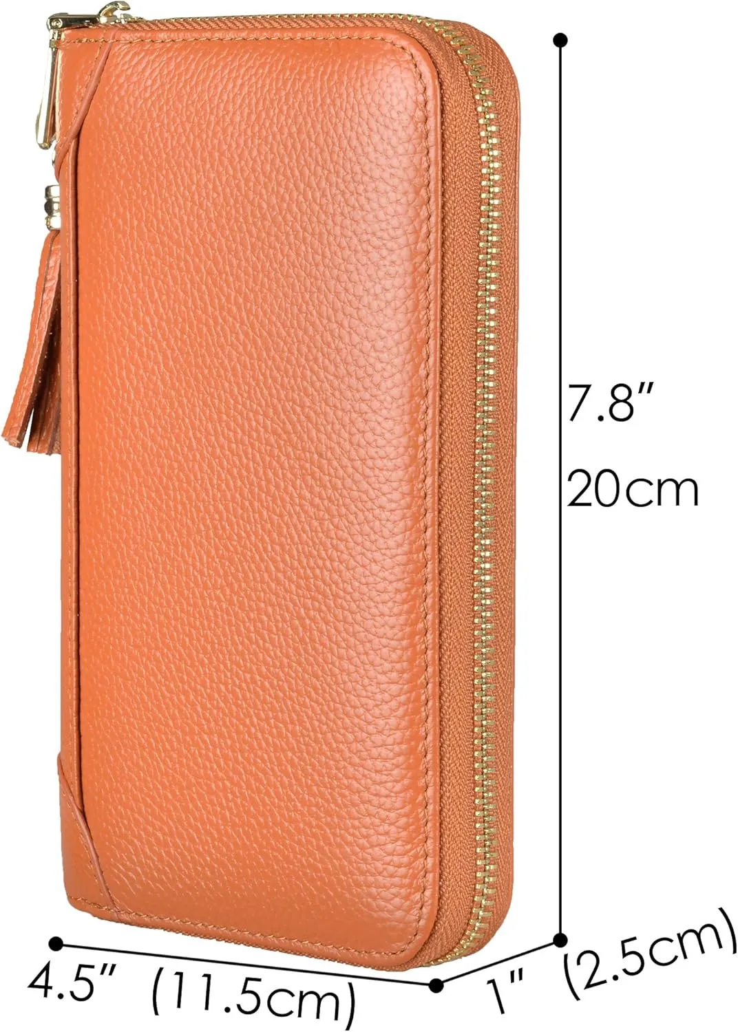 Easyoulife Credit Card Holder Wallet Womens Zipper Leather Case Purse RFID Blocking