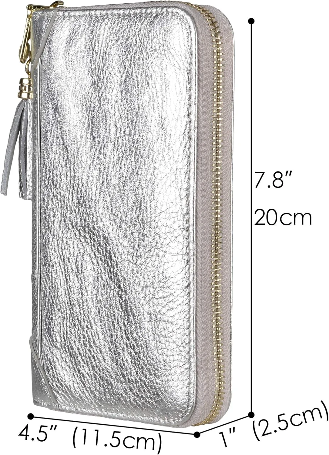 Easyoulife Credit Card Holder Wallet Womens Zipper Leather Case Purse RFID Blocking