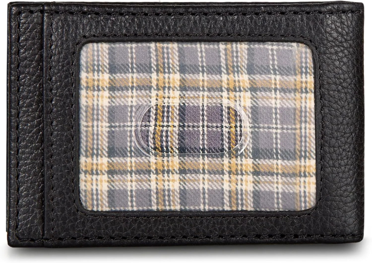 Eddie Bauer Men Signature Leather Money Clip Card Case Wallet