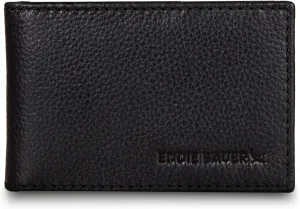 Eddie Bauer Men Signature Leather Money Clip Card Case Wallet