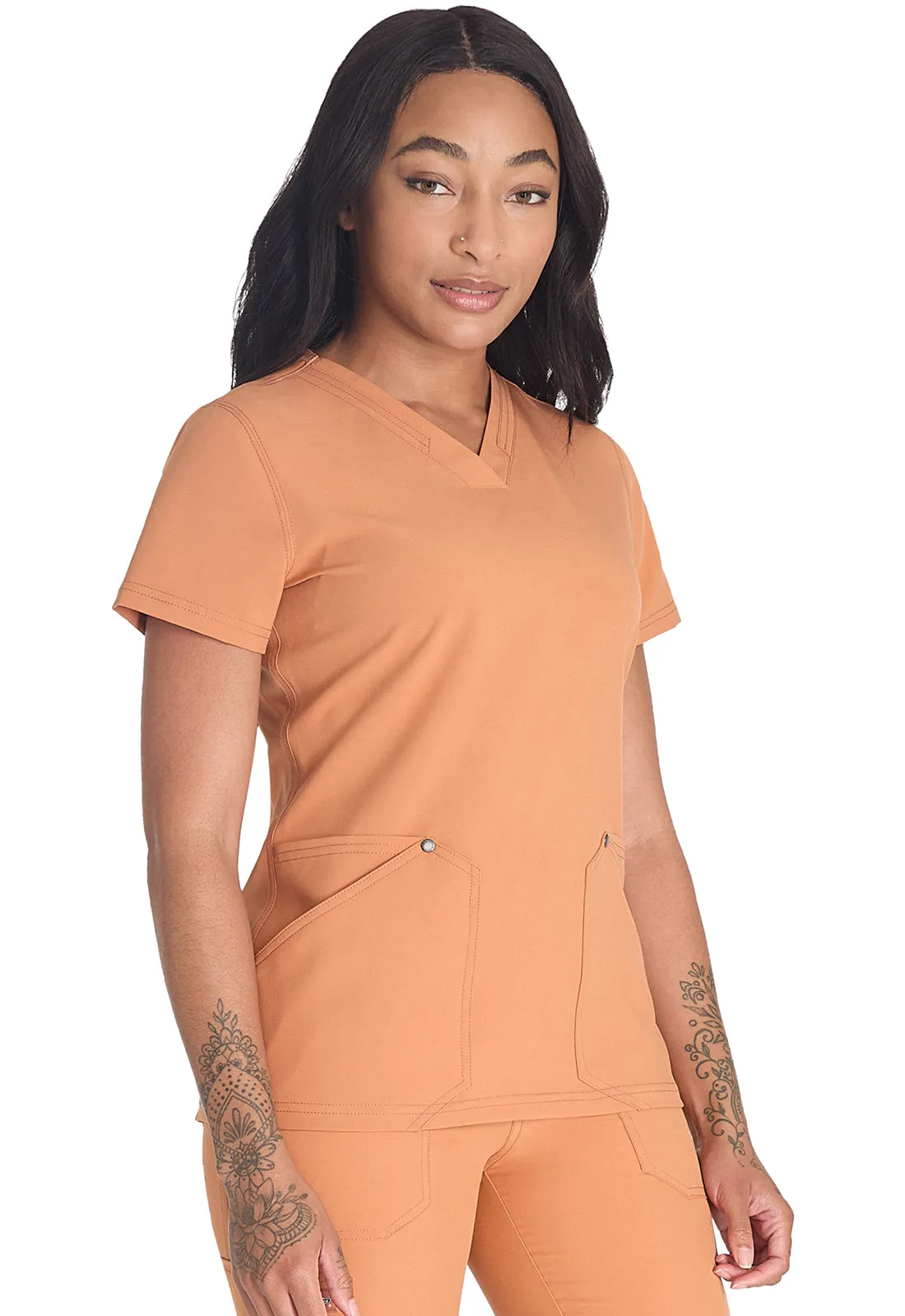 EDS NXT DK678 V-Neck Top Ginger Glow