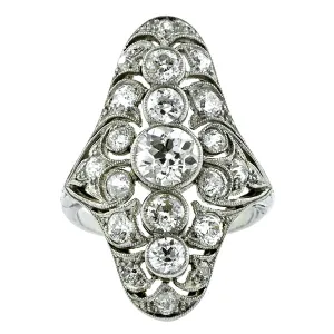 Edwardian Diamond Dinner Ring, Old European; 0.83ct