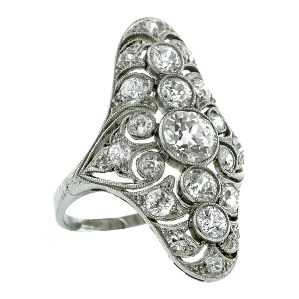 Edwardian Diamond Dinner Ring, Old European; 0.83ct