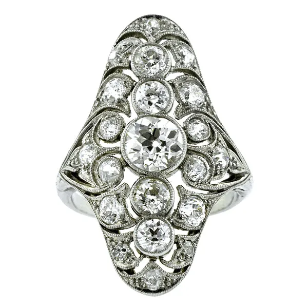 Edwardian Diamond Dinner Ring, Old European; 0.83ct