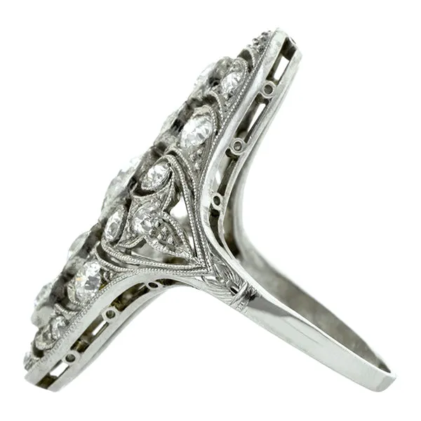 Edwardian Diamond Dinner Ring, Old European; 0.83ct
