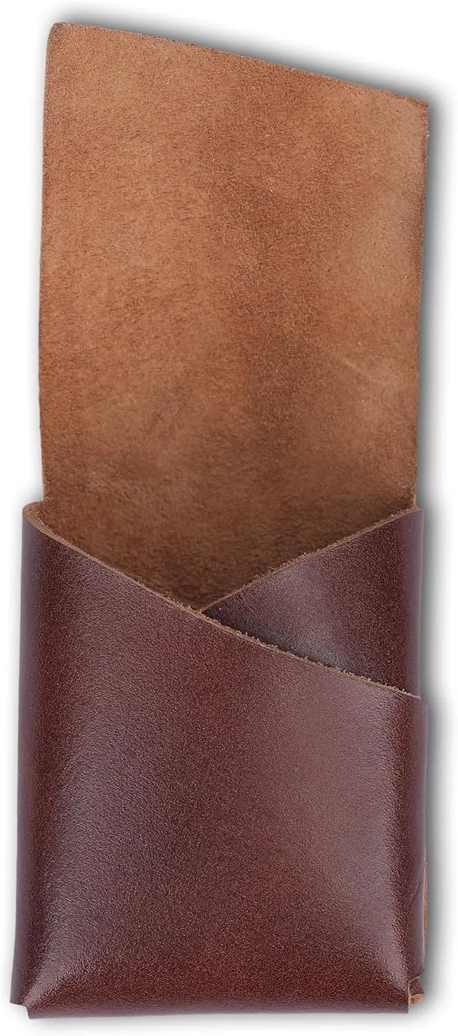 Elegant Full-Grain Leather Playing Card Holder - Handcrafted, Secure Playing Card Case - Ideal for Poker, Bridge - Stylish Travel Accessory (Wine)