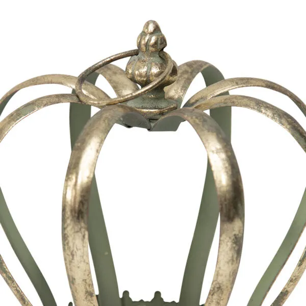 Elementals Ornate Crown Pillar Candleholder - 17.5x24cms
