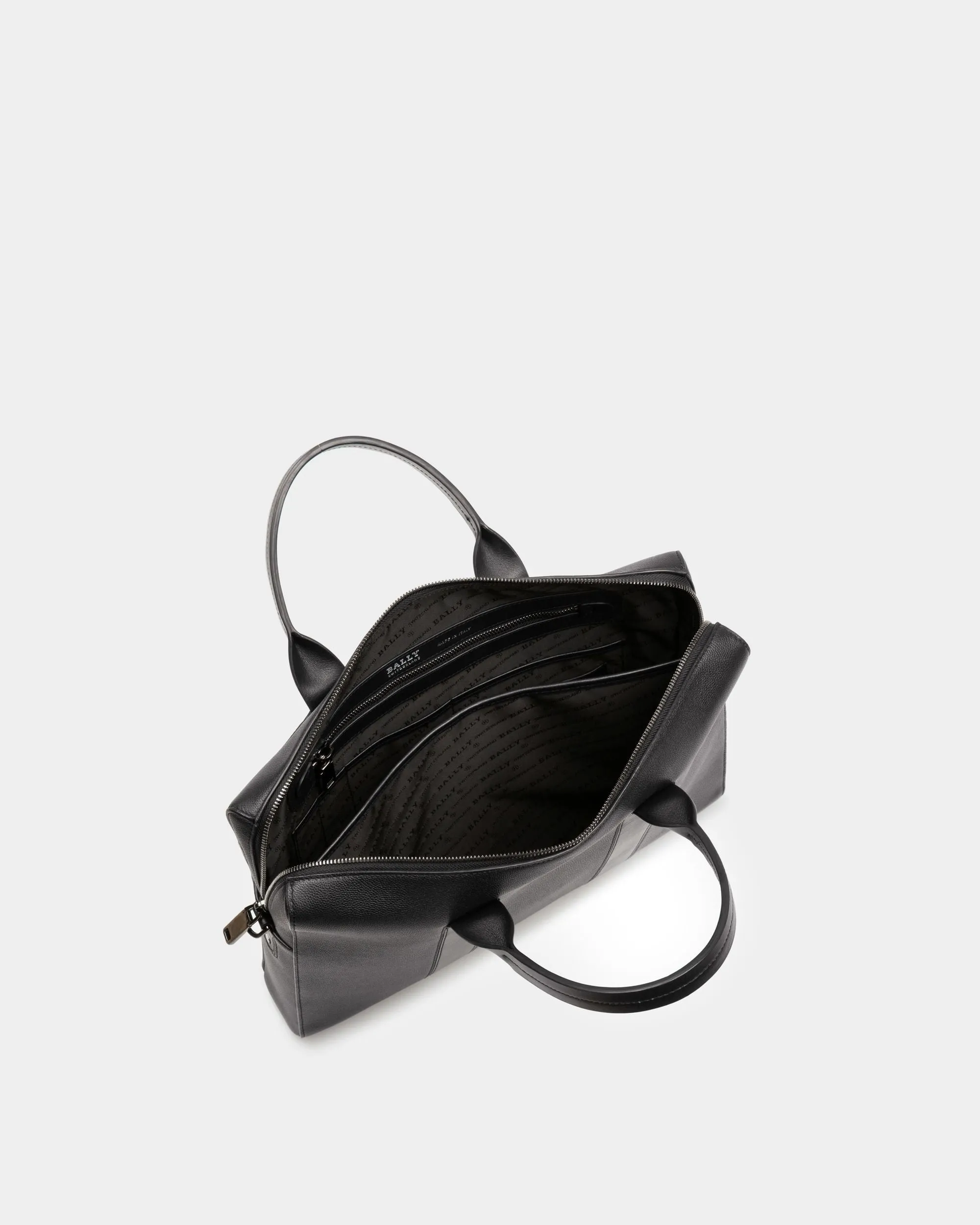 Elter Leather Business Bag In Black
