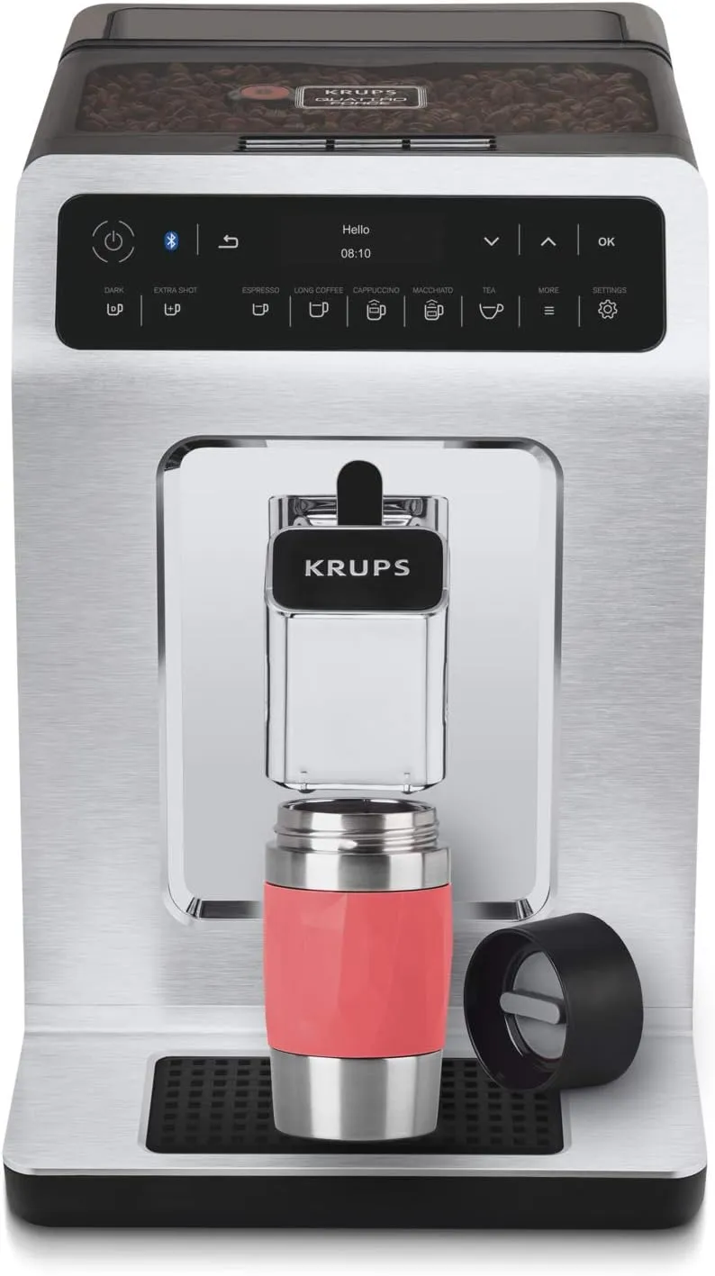 Emsa N21604 Travel Mug Compact Thermo/Insulated Stainless Steel Mug 0.3 Litres Hot 4 Hours Cold 8 Hours BPA Free 100% Leak Proof Dishwasher Safe 360° Drinking Opening Coral Red