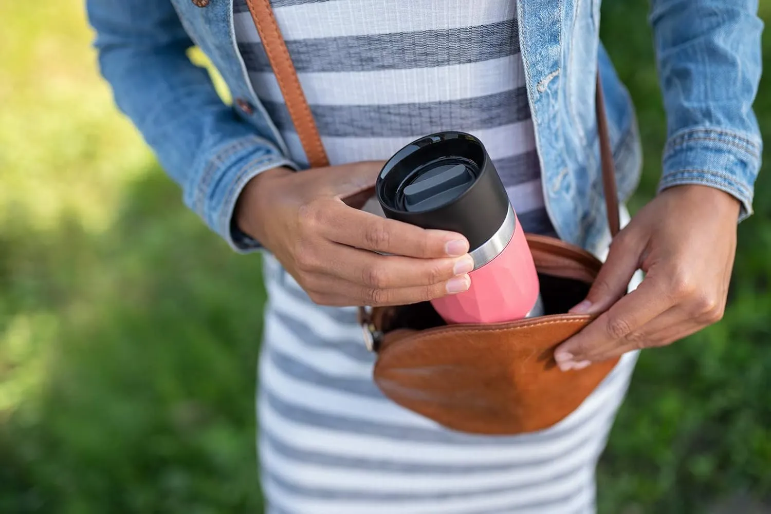 Emsa N21604 Travel Mug Compact Thermo/Insulated Stainless Steel Mug 0.3 Litres Hot 4 Hours Cold 8 Hours BPA Free 100% Leak Proof Dishwasher Safe 360° Drinking Opening Coral Red