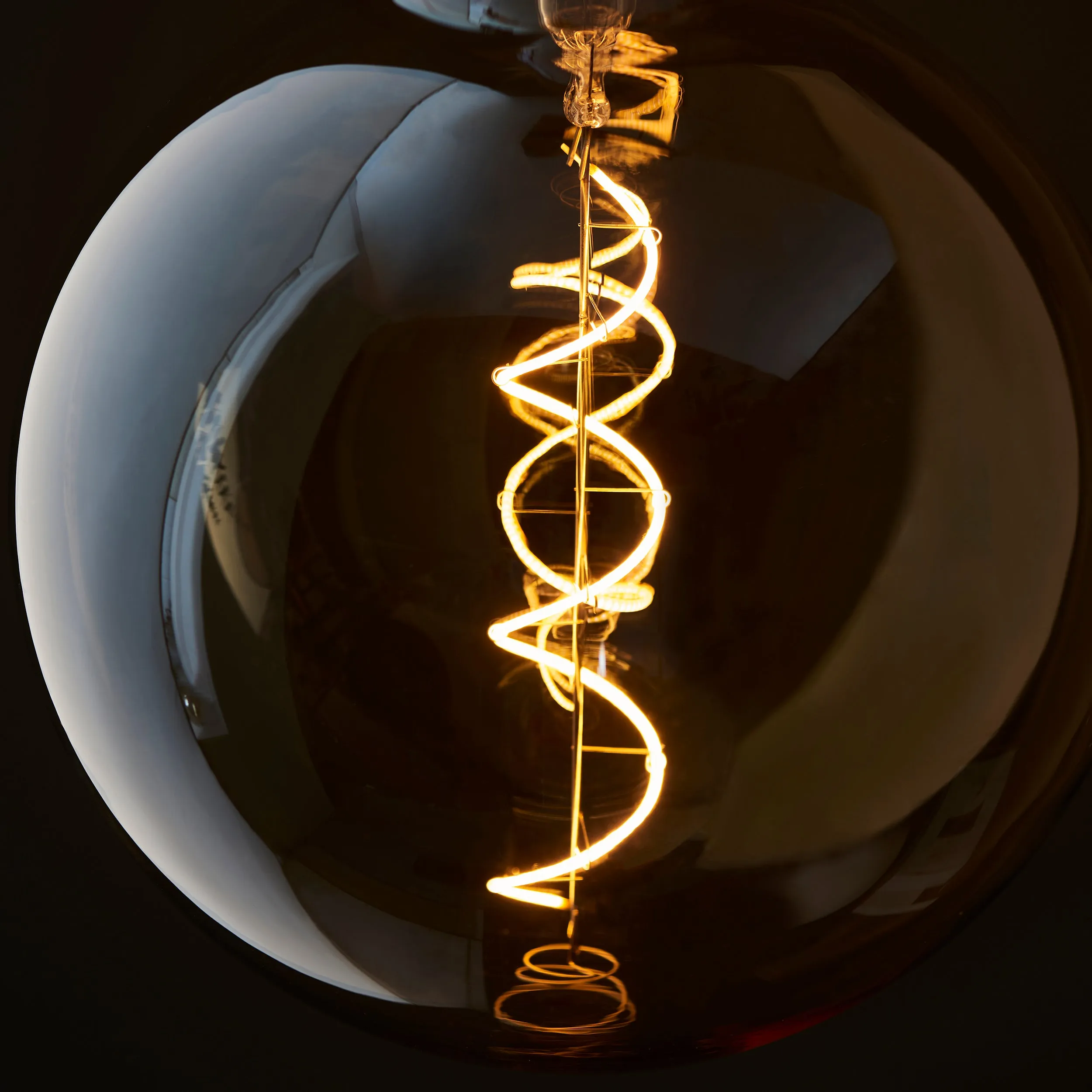 Endon 102620 Spiral 1lt Accessory Amber glass 4W LED E27 Warm White