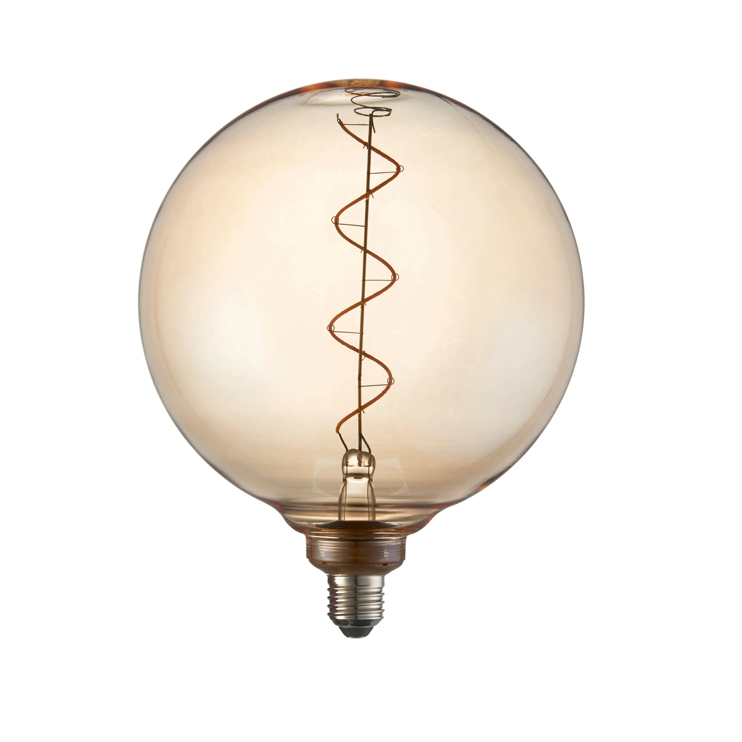 Endon 102620 Spiral 1lt Accessory Amber glass 4W LED E27 Warm White