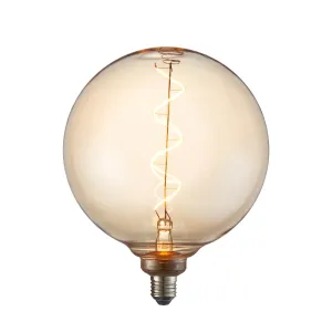 Endon 102620 Spiral 1lt Accessory Amber glass 4W LED E27 Warm White