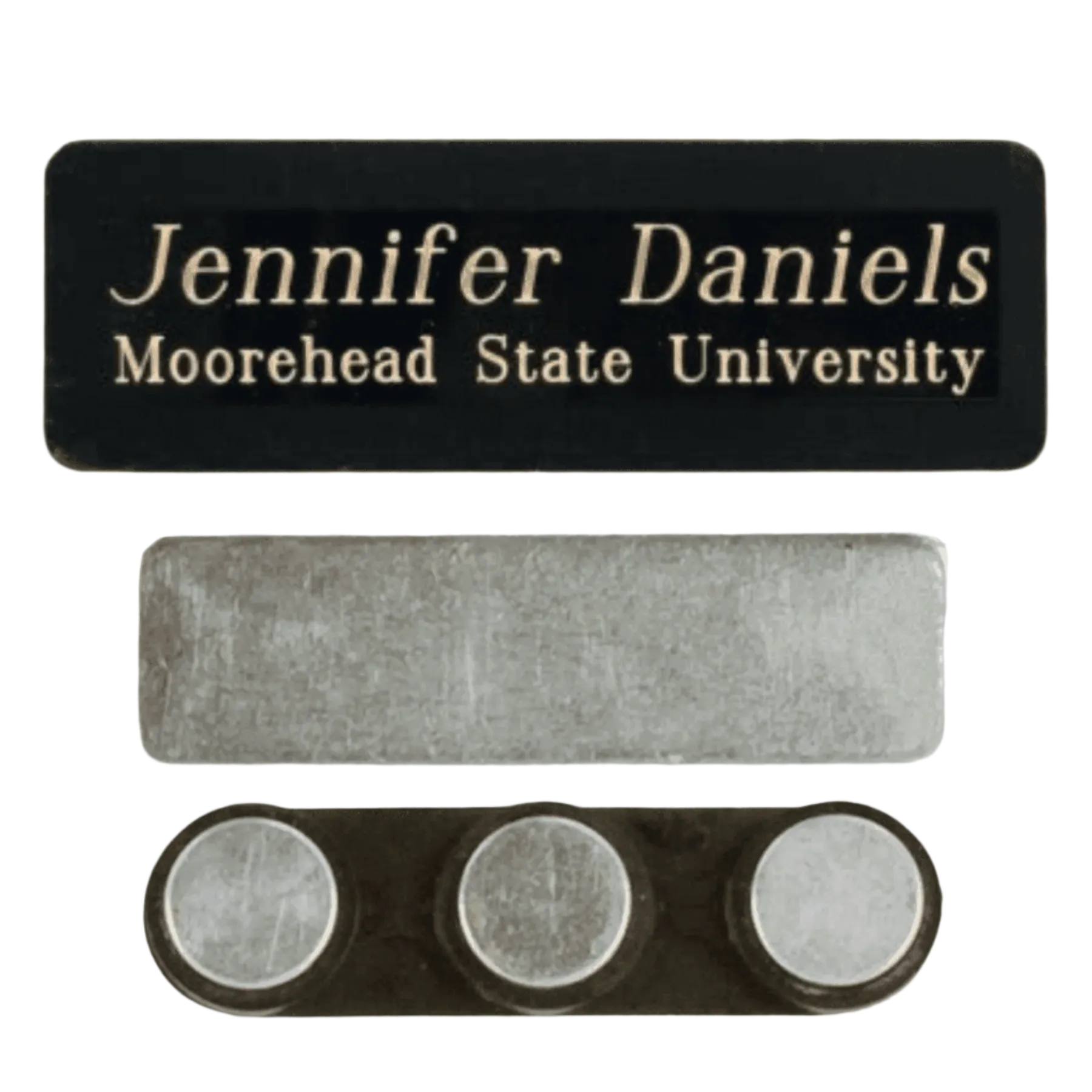 Engraved Black Brass Name Badges - Name and Identification Plates