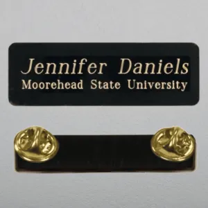 Engraved Black Brass Name Badges - Name and Identification Plates