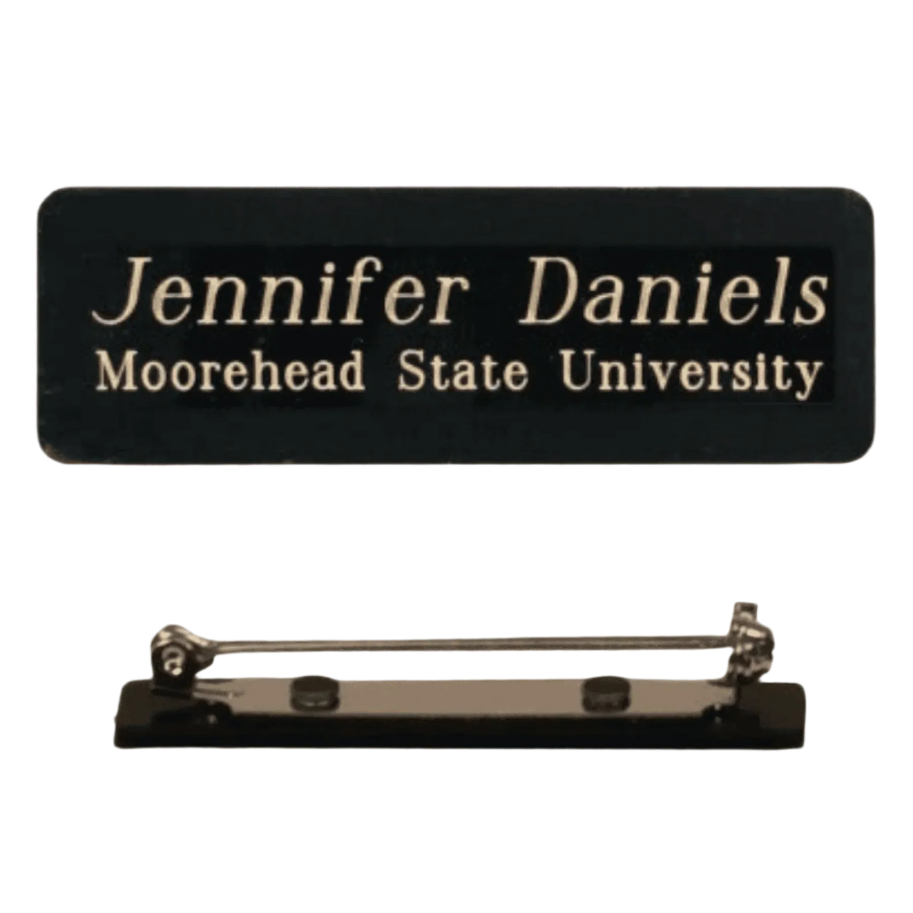 Engraved Black Brass Name Badges - Name and Identification Plates