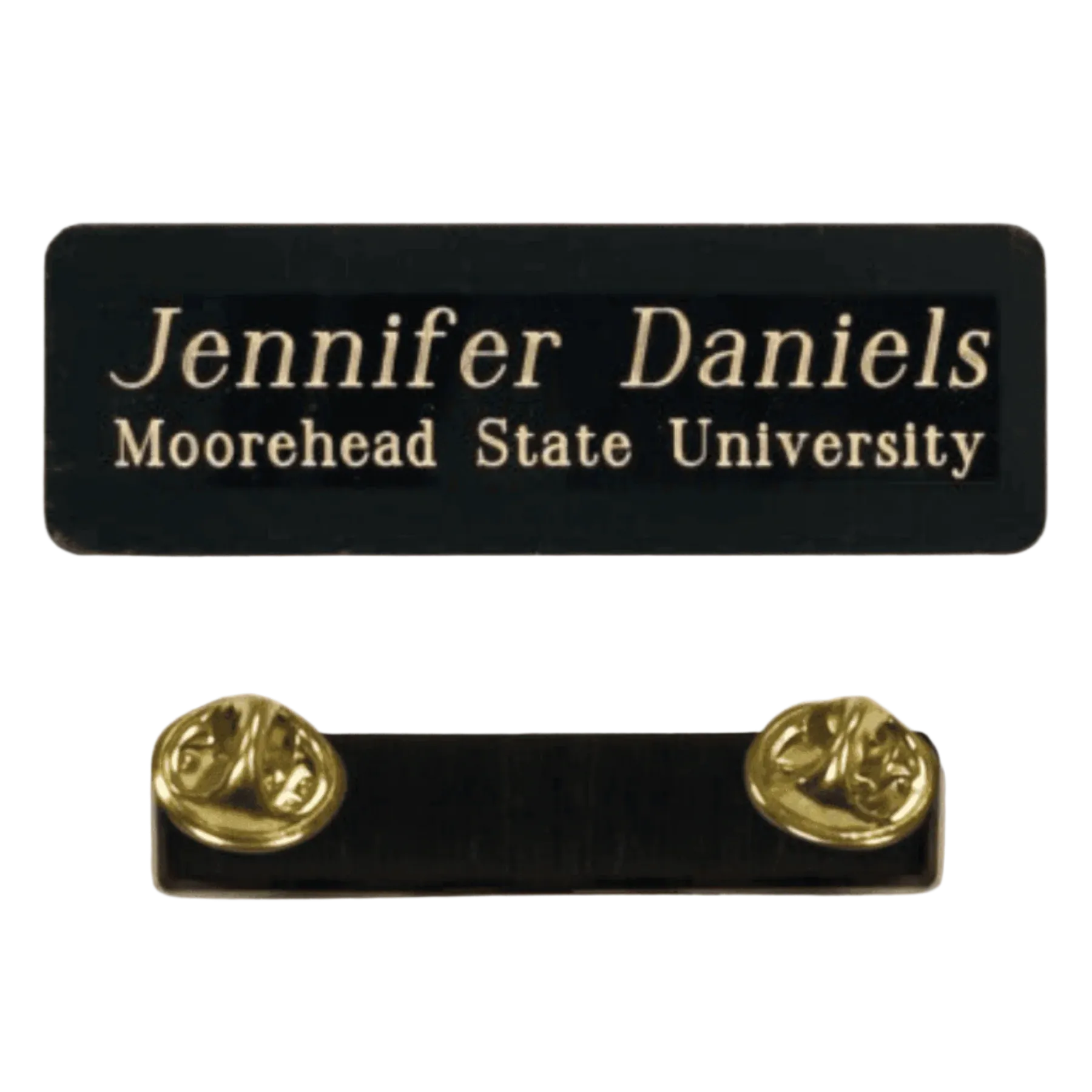 Engraved Black Brass Name Badges - Name and Identification Plates