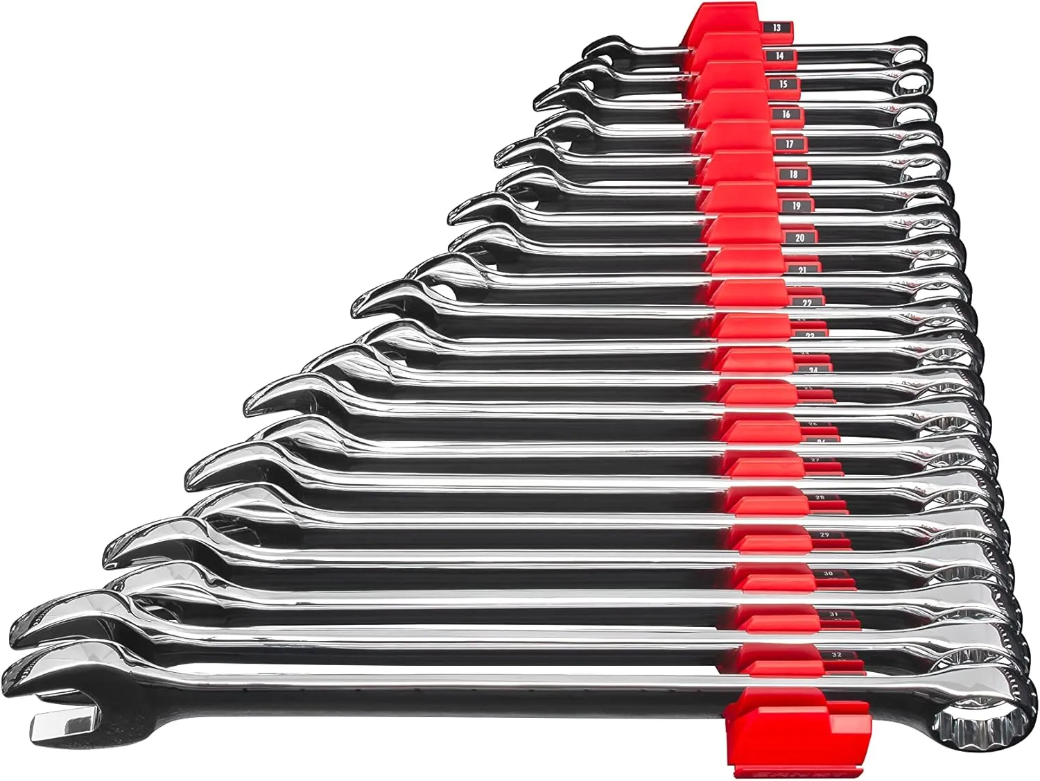 Ernst Manufacturing Wrench Pro - Modular Wrench Organizer for 20 Tools with Magnetic Base (Red) - Made in the USA
