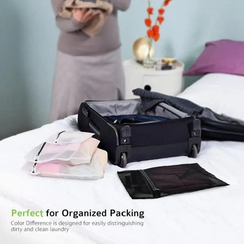 Essential Travel Wash Bag Set for Delicate Clothing – 4 Pack Mesh Bags
