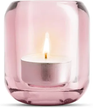 EVA SOLO 2 | Acorn Glass Candle Holders | Decorative Tea Light Holder Made of Colored Glass | Danish Design, Functionality & Quality | Rose