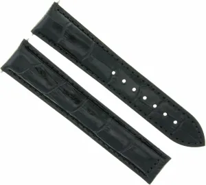 Ewatchparts 24mm Leather Watch Band Strap Clasp 24mm/18mm Compatible With Maurice Lacroix Classima Black