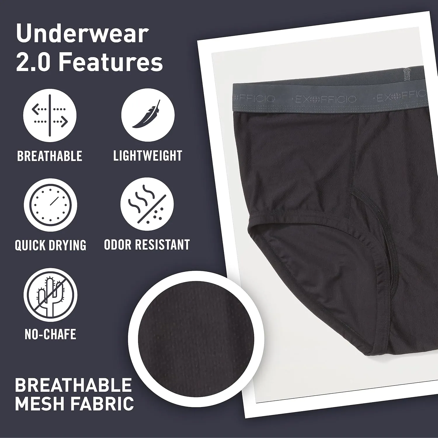 ExOfficio Men’s Give-N-Go 2.0 Brief Underwear