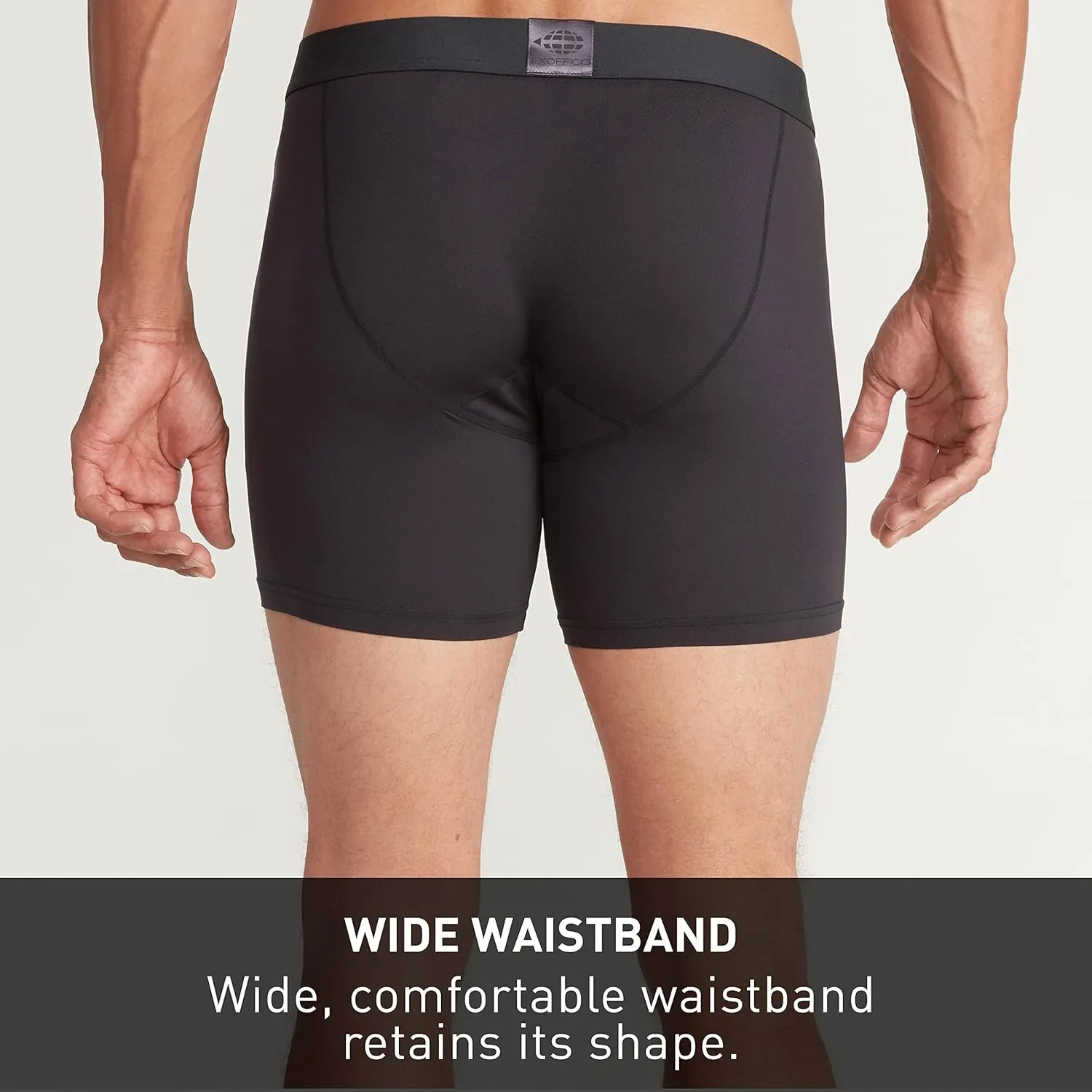 ExOfficio Men's Give-N-Go Sport 2.0 Boxer Brief 6 " Travel Underwear for Men, Breathable and Durable, Easy Clean