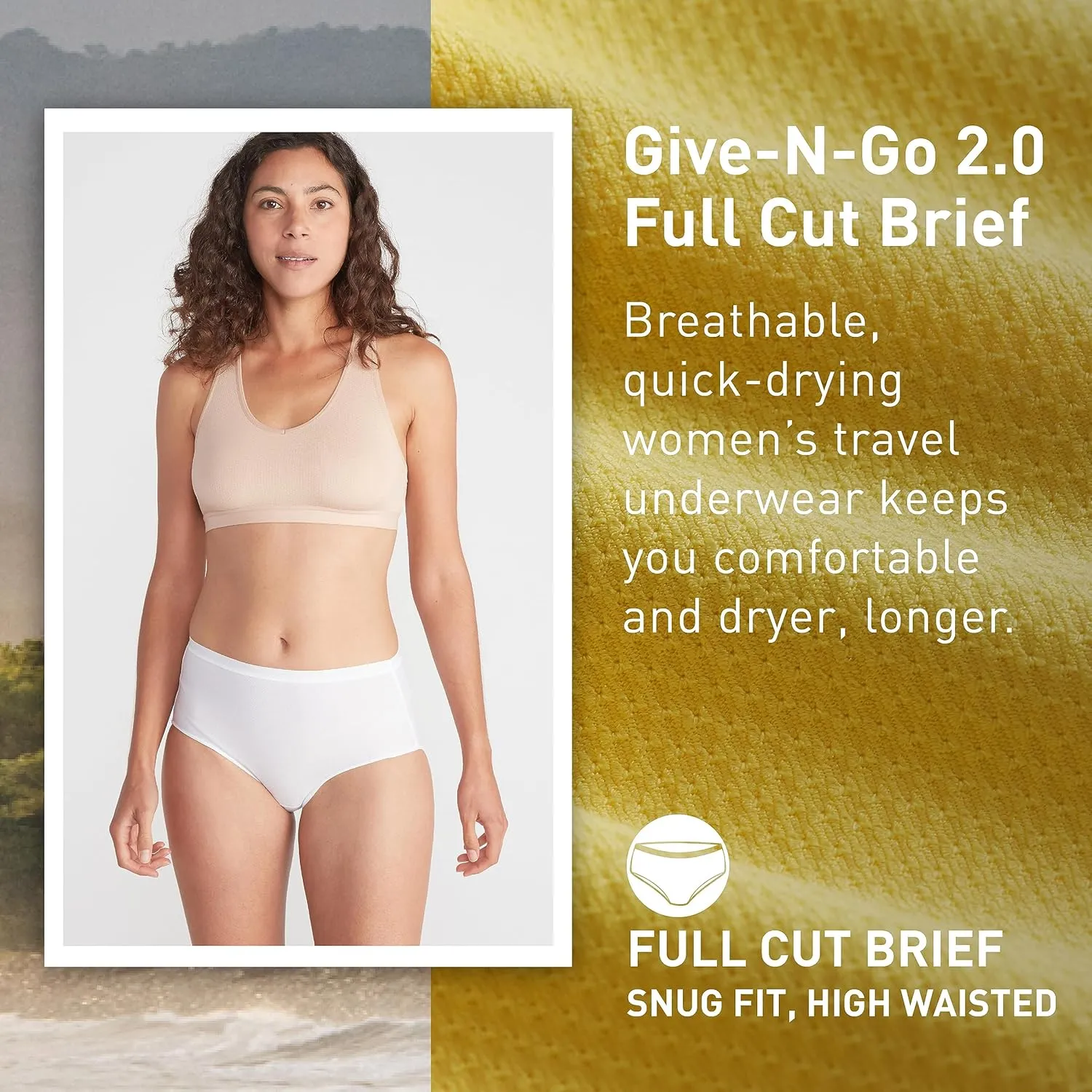 ExOfficio Women's Give-N-Go 2.0 Full Cut Brief - Breathable Durable Easy Care Travel Underwear