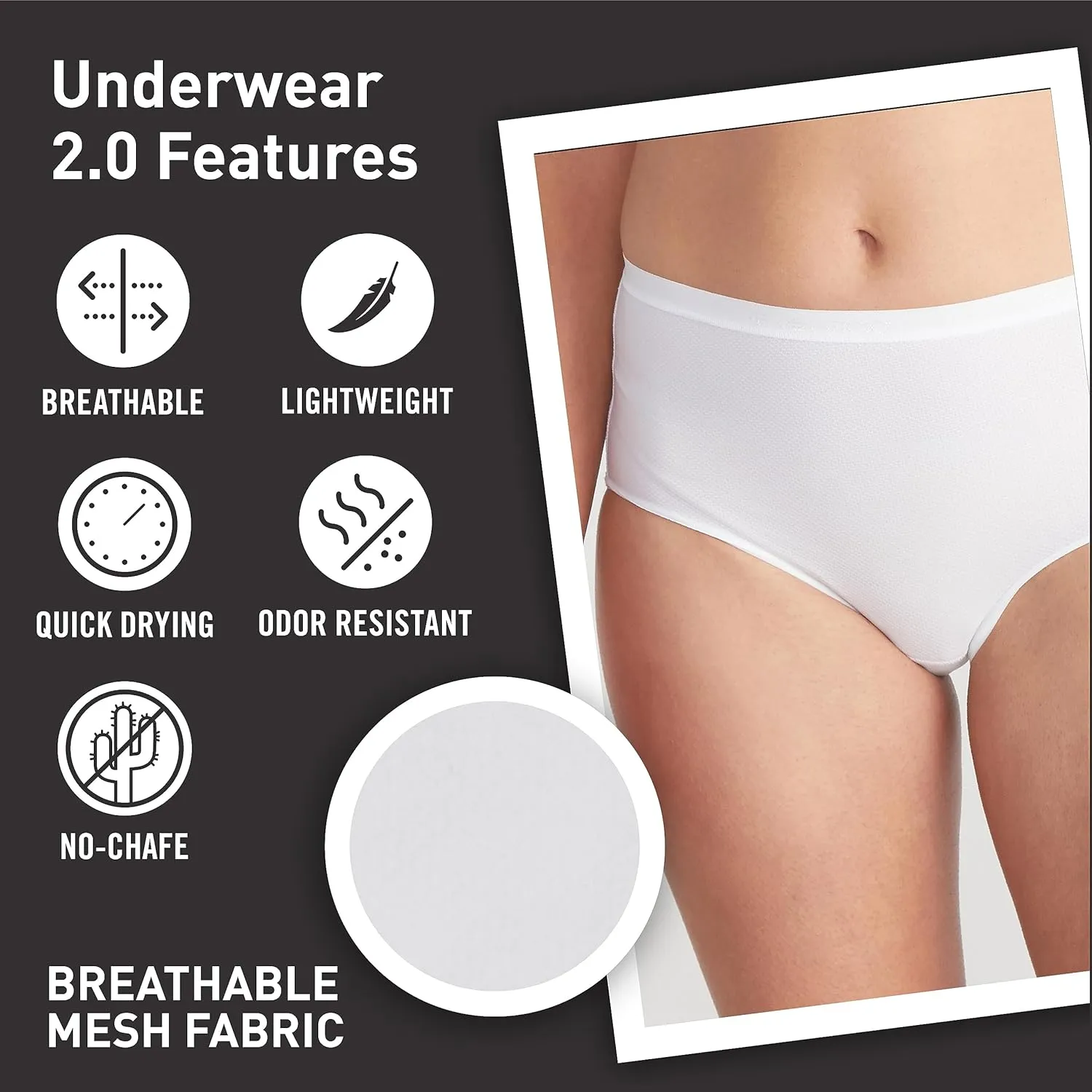 ExOfficio Women's Give-N-Go 2.0 Full Cut Brief - Breathable Durable Easy Care Travel Underwear
