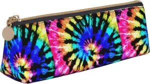 Exotic Tribe Tie Dye Style print Triangle Box Multi functional Makeup Bag, Office Travel and Daily Stationery Storage