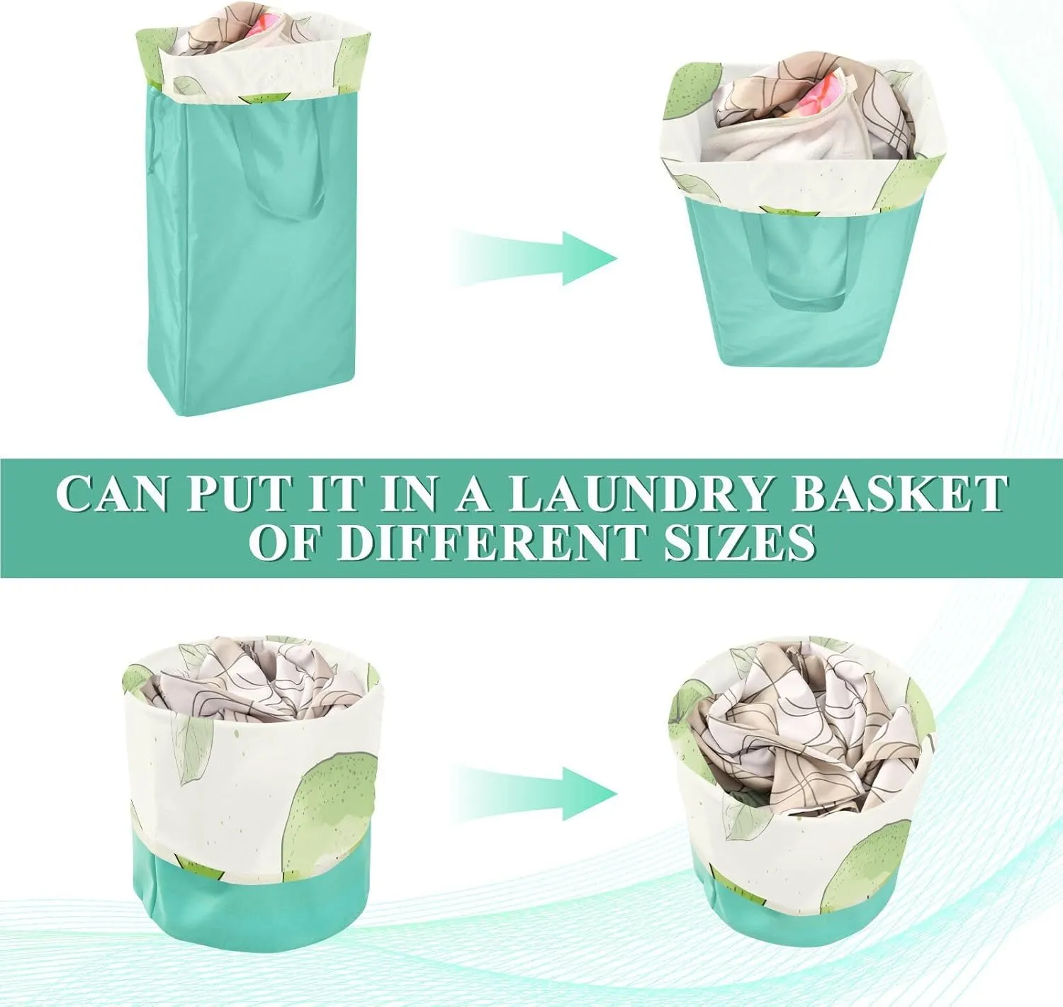 Extra Large Travel Laundry Bag And Mesh Laundry Bag, Rip-Stop Dirty Clothes Bag with Drawstring, Duty Travel Laundry Bag, Large Laundry Hamper Liner (24" x 36") Cute (1)