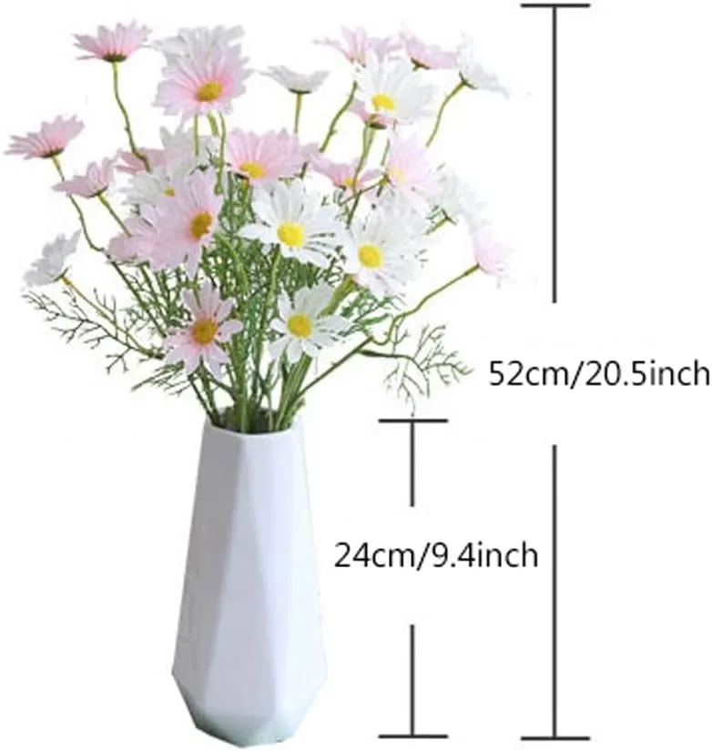 Fake Outdoor Flowers Artificial Flowers Fake Plant Chamomiles Small Daisy Fake Flower Spring Outing Home Living Room Decoration Artificial Plants Outdoor(A)