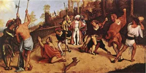 FANBUiHU Classic Art Pictures Wall Modern Artwork The Martyrdom of St Stephen Lorenzo Vintage Print for Office Decor 60x90cm