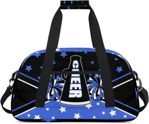 Fashion Blue Patterns Personalized Duffle Bag for Kids Custom Dance Ballet Bag with Name Lightweight Travel Weekender Overnight Bags Sport Gym Duffel Bag Workout Carry On Tote for Girls Boys