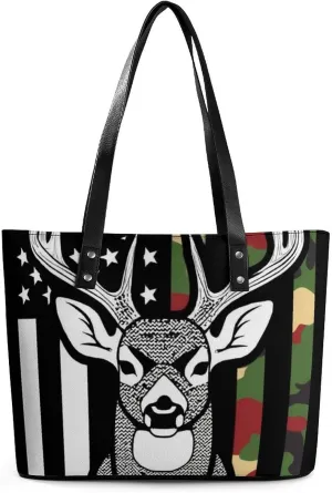 Fashion Leather Tote Bag Travel Work Daily Essentials Handbag Unisex Handbag
