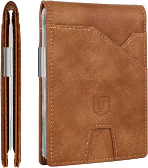 Father's Day Gifts for Dad Husband Boyfriend from Daughter Son Wife, Slim Wallet for Men with Money Clip RFID Blocking, Minimalist Thin Credit Card Holder with Gift Box