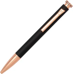 Festina Mademoiselle Brushed Aluminium Ballpoint Pen with Integrated Crystal Stones (Black)