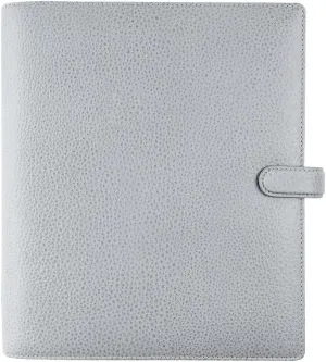 Filofax Finsbury Organizer, A5 Size, Slate Grey - Traditional Grained Leather, Six Rings, Week-to-View Calendar Diary, Multilingual, 2025 (C029506-25)