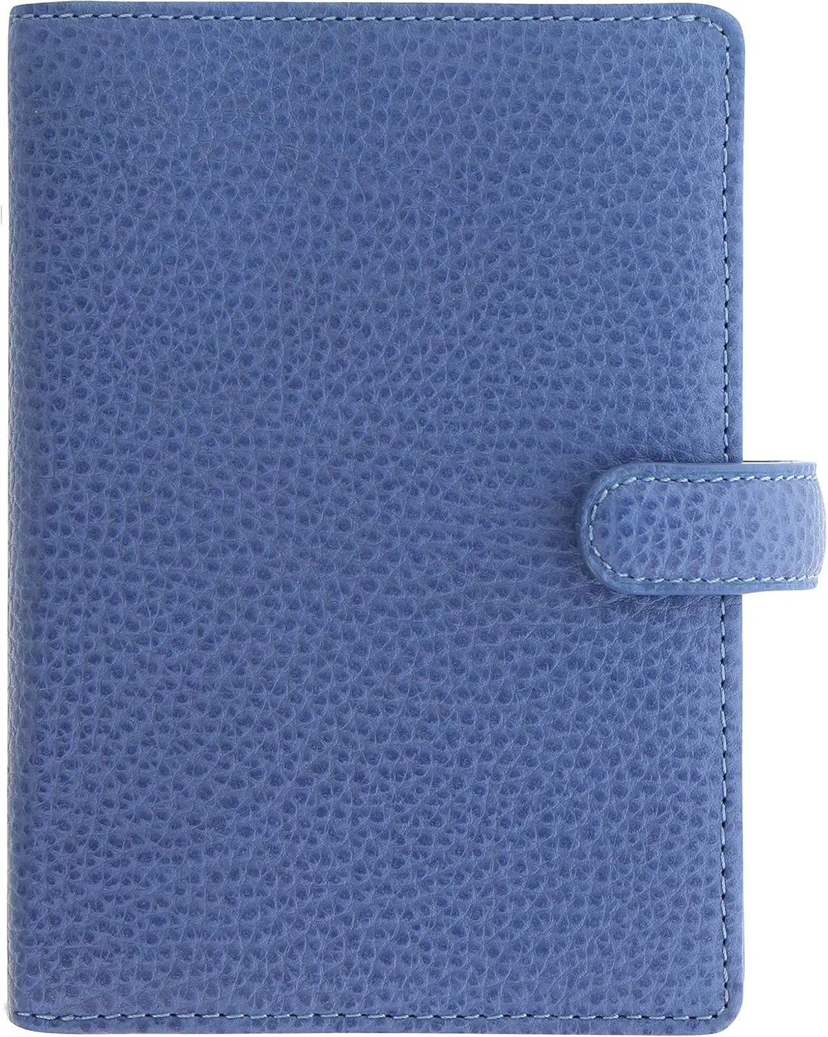 Filofax Finsbury Organizer, Mini Size, Vista Blue - Traditional Grained Leather, Five Rings, Week-to-View Calendar Diary, Multilingual, 2025 (C029504-25)