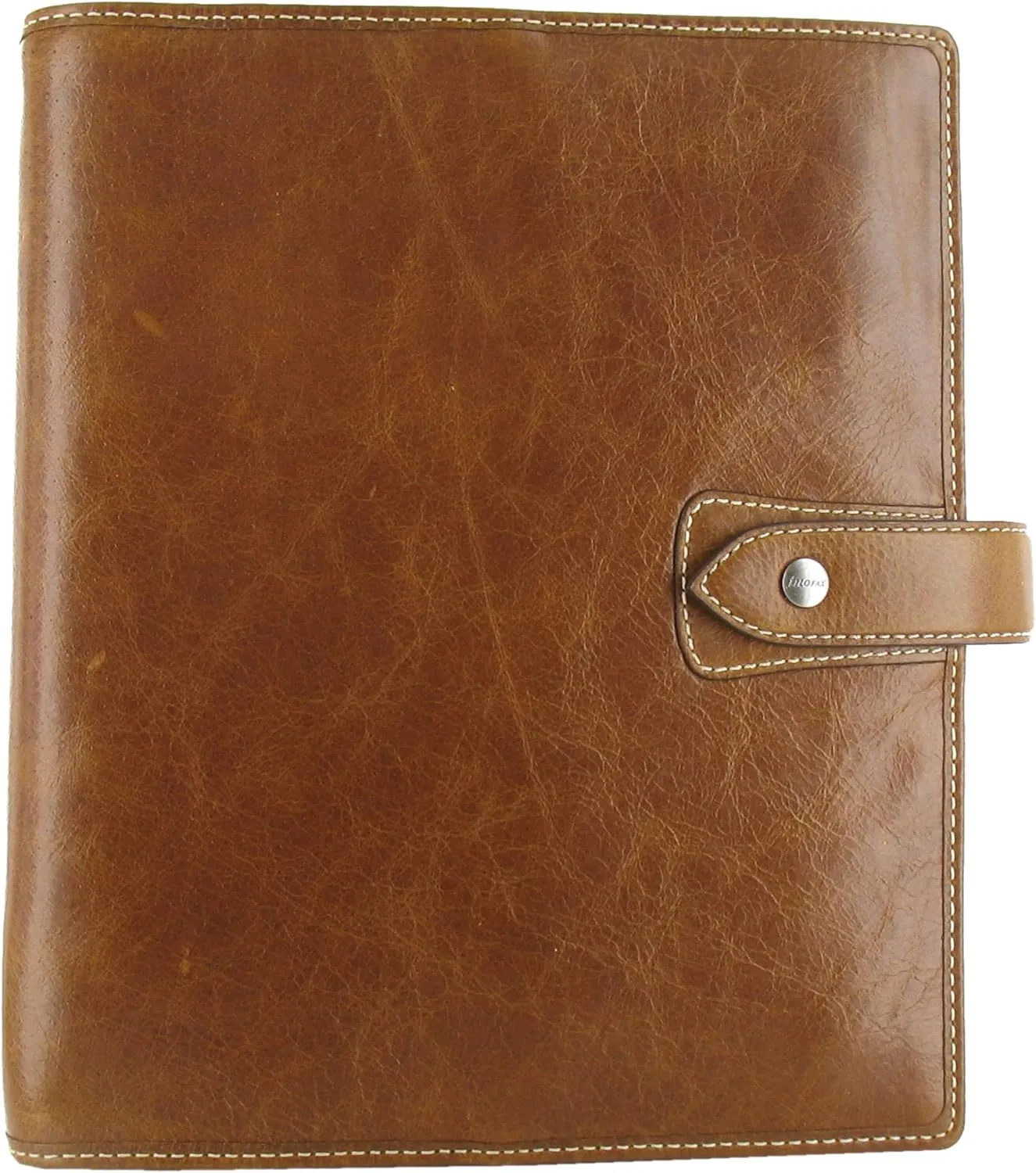 Filofax Malden Organizer, A5 Size, Ochre - Tactile, Full-Grain Buffalo Leather, Six Rings, Cotton Cream Week-to-View Calendar Diary, Multilingual, 2025 (C025847-25)