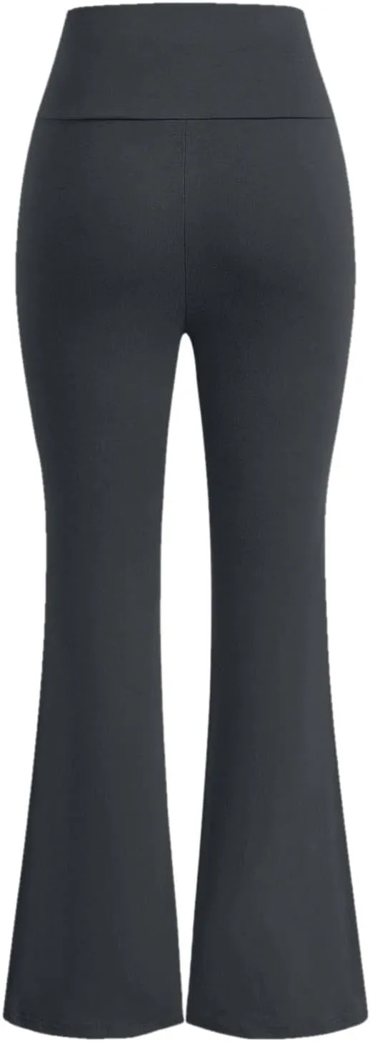 Flare Leggings for Women High Waisted Tummy Control Yoga Pants Butt Lifting Pull On Workout Bootcut Bell Bottoms