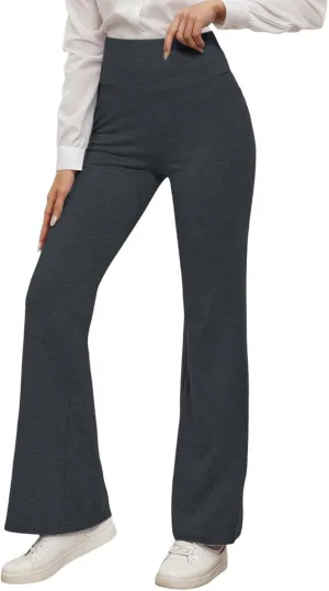 Flare Leggings for Women High Waisted Tummy Control Yoga Pants Butt Lifting Pull On Workout Bootcut Bell Bottoms