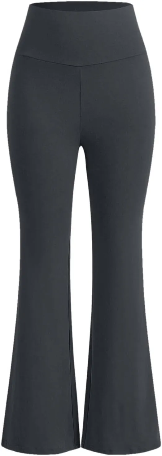 Flare Leggings for Women High Waisted Tummy Control Yoga Pants Butt Lifting Pull On Workout Bootcut Bell Bottoms