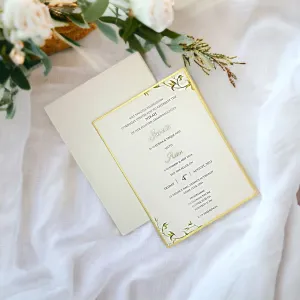 Floral Accent Wedding Invitation
