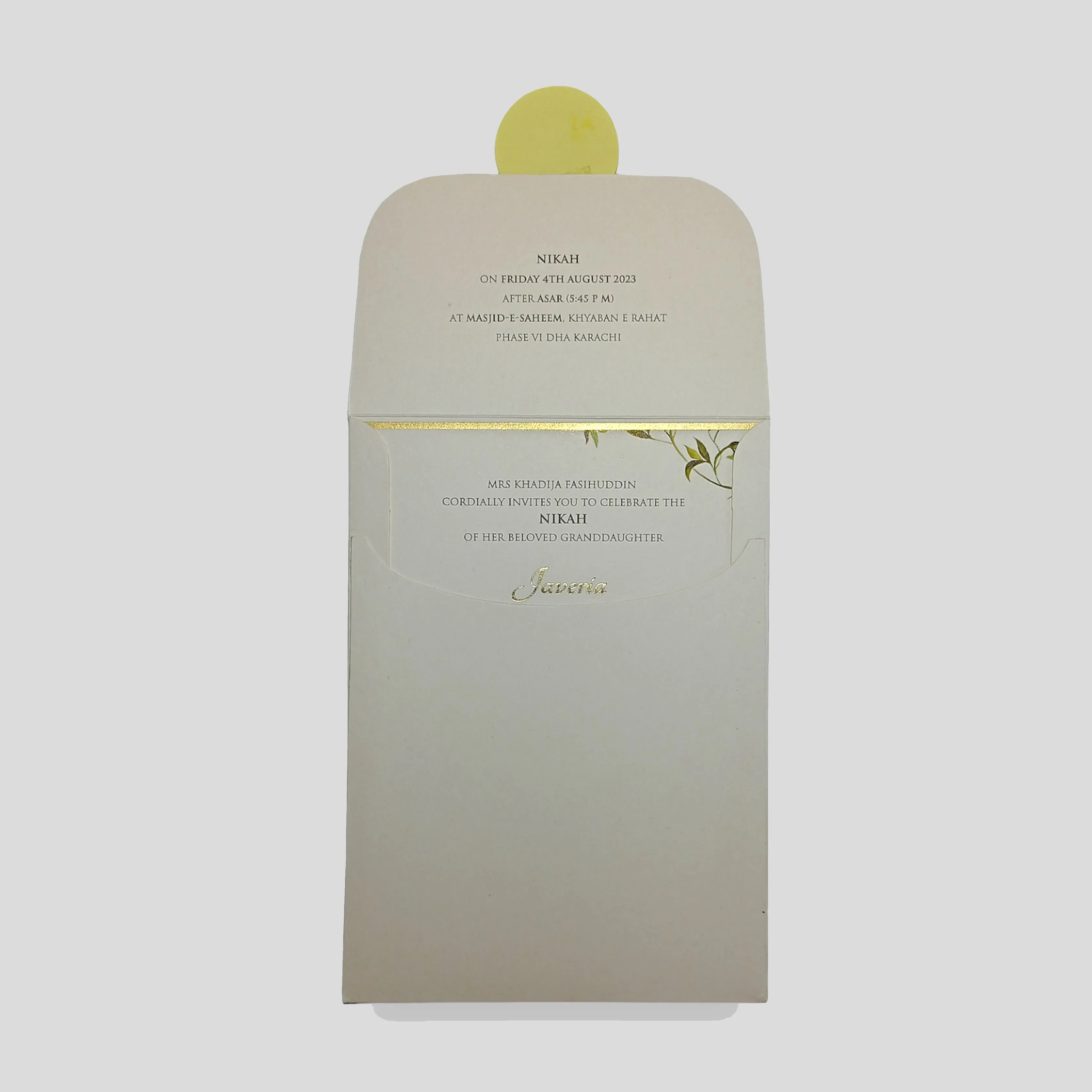 Floral Accent Wedding Invitation