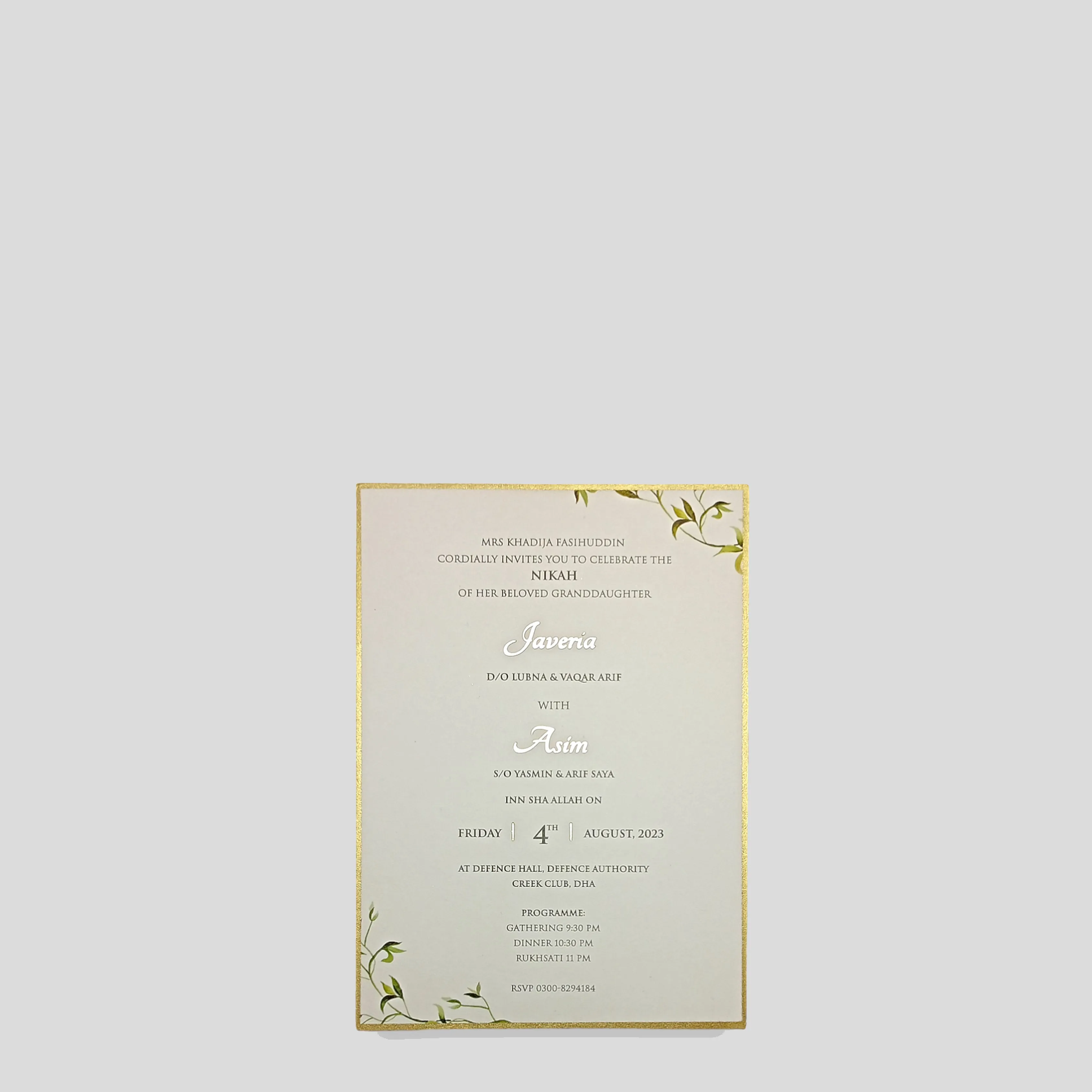 Floral Accent Wedding Invitation