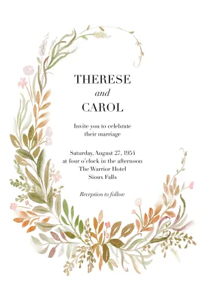 Floral Arc Wedding Invitation
